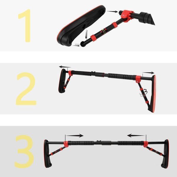 Турнік розсувний Cornix Elite 100-140 см XR-0291 Black/Red XR-0291 фото