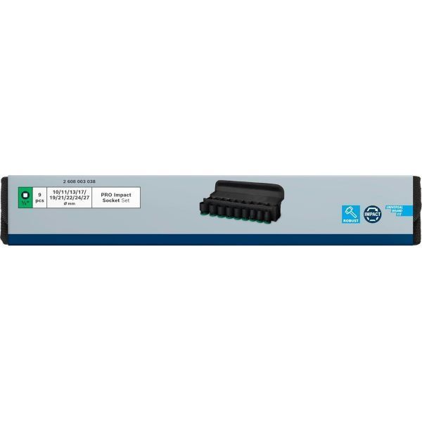Набір ударних торцевих головок Bosch Professional Standart 9шт 1/2" 2.608.003.038 фото