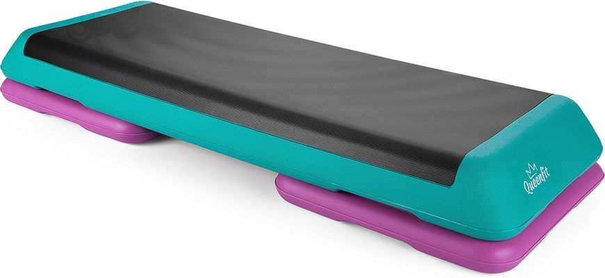 Степ-платформа для аеробіки 3-рівнева Queenfit Q-66863 з регульованою висотою та антиковзкою поверхнею 5907766668633 фото