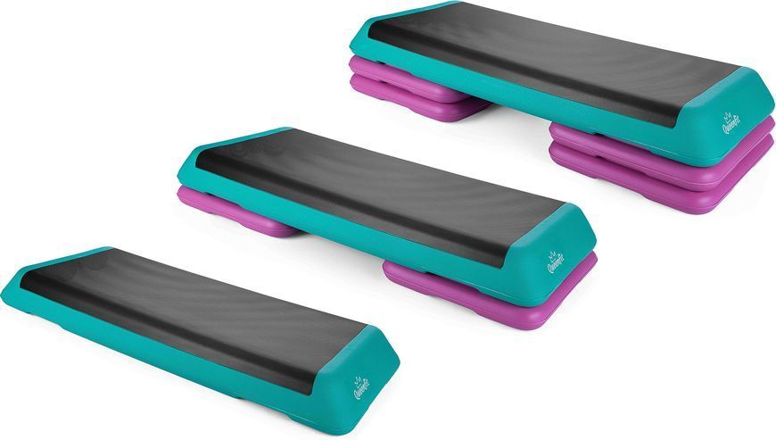Степ-платформа для аеробіки 3-рівнева Queenfit Q-66863 з регульованою висотою та антиковзкою поверхнею 5907766668633 фото