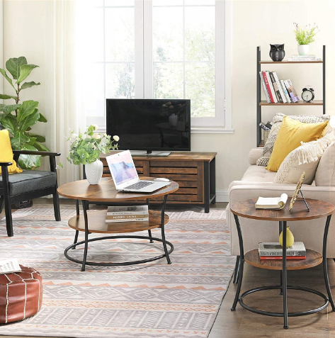 Журнальний столик Leobert Vasagle 80 x 80 x 45см в стилі Loft 104727-1664 фото