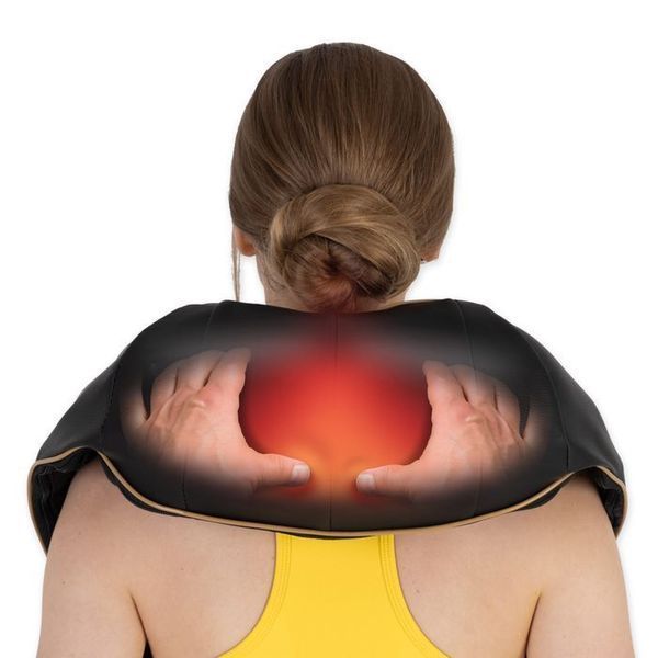 Накидка-масажер 4FIZJO Shiatsu Ultra+ для шиї та спини, акумуляторний Black/Gold (P-5907739319081) 148042-2692 фото