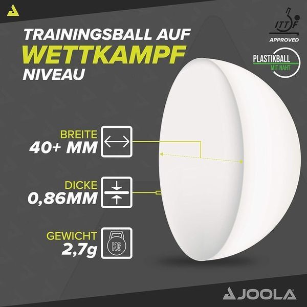 М'ячі для настільного тенісу Joola Magic ABS 40+ White 72 шт (44216) 108806-1285036 фото
