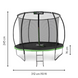 Батут Outtec Premium 10ft (312см) чорно-зелений з внутрішньою сіткою 102518-1664 фото 2