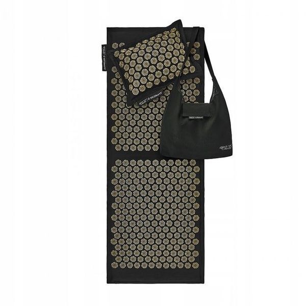 Килимок акупунктурний з подушкою 4FIZJO Eco Mat XL Аплікатор Кузнєцова Black/Gold (P-5907739313591) 154219-2692 фото