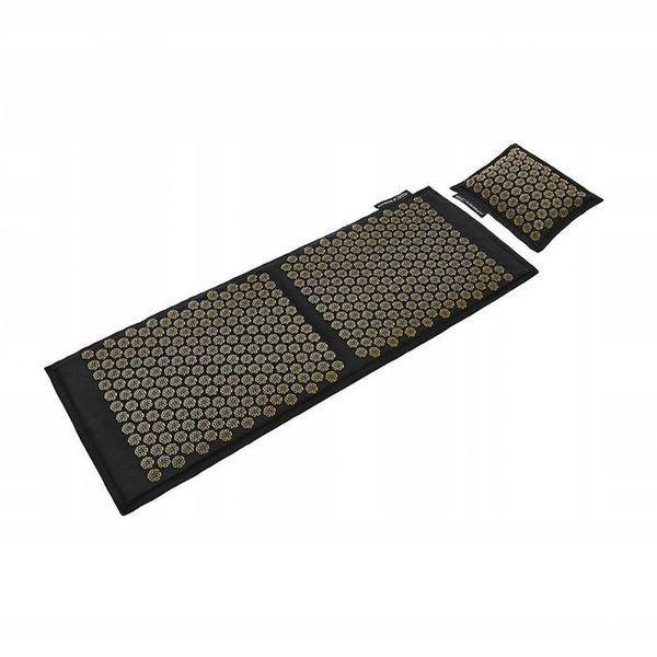 Килимок акупунктурний з подушкою 4FIZJO Eco Mat XL Аплікатор Кузнєцова Black/Gold (P-5907739313591) 154219-2692 фото