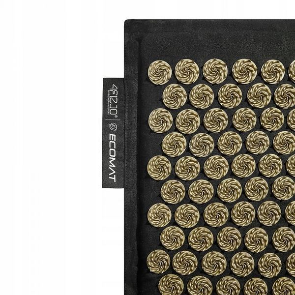 Килимок акупунктурний з подушкою 4FIZJO Eco Mat XL Аплікатор Кузнєцова Black/Gold (P-5907739313591) 154219-2692 фото