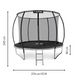 Батут Outtec Premium 12ft (374см) чорно-сірий з внутрішньою сіткою 102519-1664 фото 2