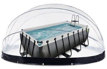 Басейн EXIT із наземним куполом і нагрівом води 400x200x100см "Дерево" піщаний фільтр 149426-3056 фото
