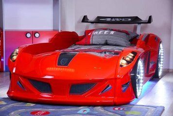 Дитяче ліжко машина з підсвічуванням Jaguar Spedy boy, червона Туреччина 101301-3056 фото