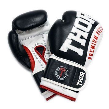 Рукавички боксерські THOR SHARK 14oz / шкіра / чорні 3439-1888 фото