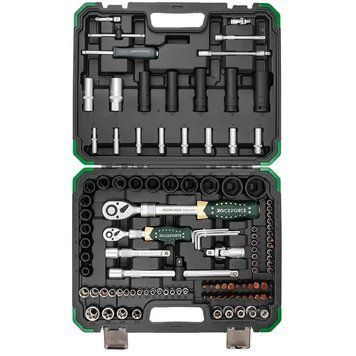 Набір інструментів Rockforce RF-41082+6L 108+6 пр. 1/4" і 1/2" з телескопічними тріскачками 63206 фото