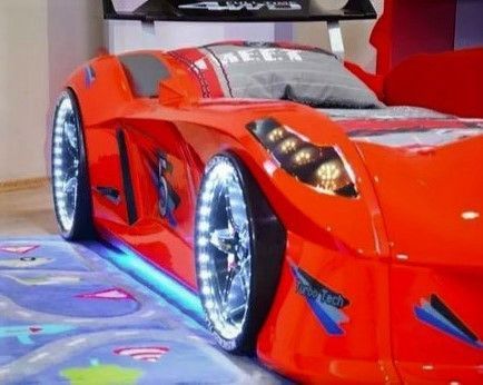 Дитяче ліжко машина з підсвічуванням Jaguar Spedy boy, червона Туреччина 101301-3056 фото