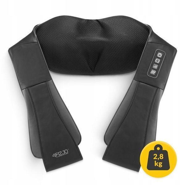 Накидка-масажер 4FIZJO Shiatsu Pro+ для шиї та спини Black/Grey (P-5907739319067) P-5907739319067 фото