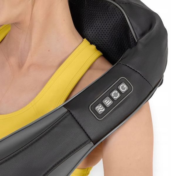Накидка-масажер 4FIZJO Shiatsu Pro+ для шиї та спини Black/Grey (P-5907739319067) P-5907739319067 фото