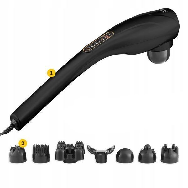 Ручний вібраційний масажер для тіла 4FIZJO Long Stick 7 в 1 Black (P-5907739319142) 148046-2692 фото