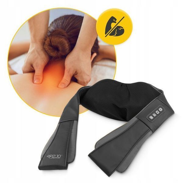 Накидка-масажер 4FIZJO Shiatsu Pro+ для шиї та спини Black/Grey (P-5907739319067) P-5907739319067 фото