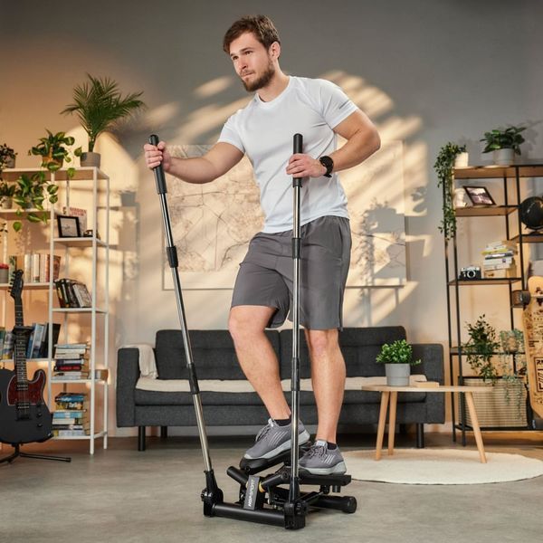 Степпер для дому HS-050S Norg Hop-Sport з ручками і еспандерами для кардіо та силових вправ 5902308238435 фото