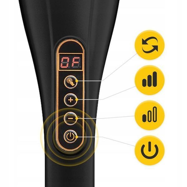 Ручний вібраційний масажер для тіла 4FIZJO Long Stick 7 в 1 Black (P-5907739319142) 148046-2692 фото