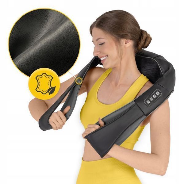 Накидка-масажер 4FIZJO Shiatsu Pro+ для шиї та спини Black/Grey (P-5907739319067) P-5907739319067 фото