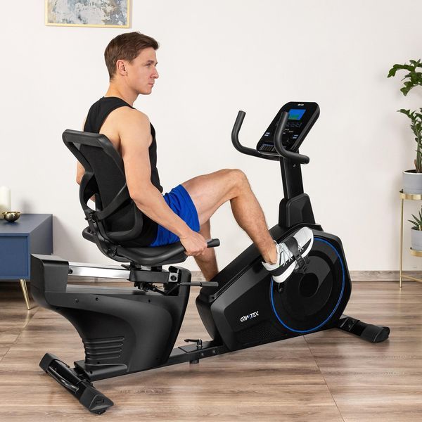 Горизонтальний велотренажер Gymtek XBR6000 електромагнітний синій 5905884424568 фото