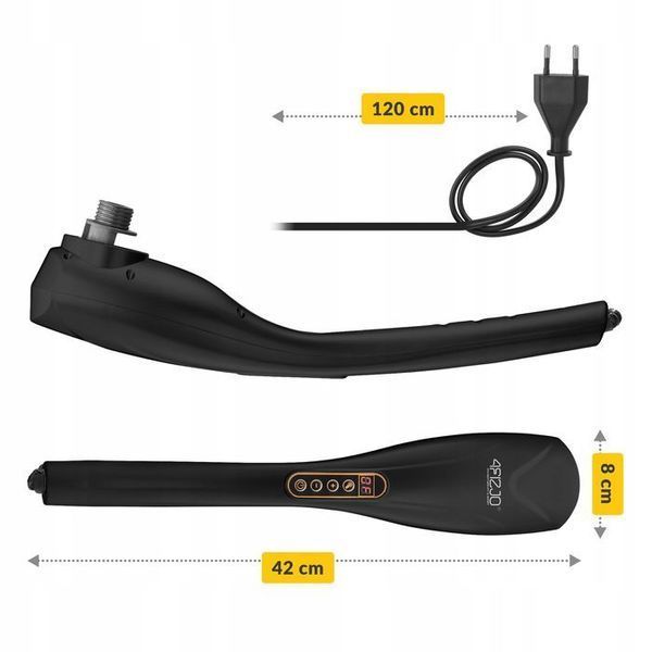 Ручний вібраційний масажер для тіла 4FIZJO Long Stick 7 в 1 Black (P-5907739319142) 148046-2692 фото