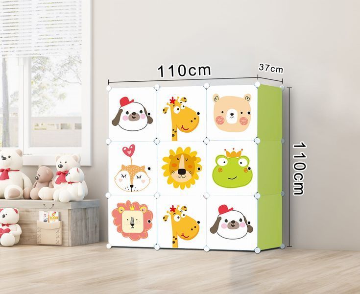 Модульна шафа-органайзер Leobert Kids для дитячих іграшок зелений 104730-1664 фото