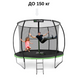 Батут Outtec Premium 12ft (374см) чорно-зелений з внутрішньою сіткою 102520-1664 фото 5
