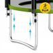 Батут із зовнішньою сіткою 4FIZJO Classic 12FT 374 см Black/Green (P-5907739312914) 154717-2692 фото 6