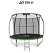 Батут Outtec Premium 12ft (374см) чорно-зелений з внутрішньою сіткою 102520-1664 фото 4