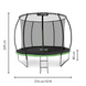 Батут Outtec Premium 12ft (374см) чорно-зелений з внутрішньою сіткою 102520-1664 фото 2