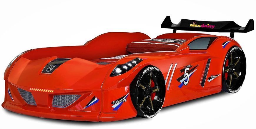 Дитяче ліжко машина з підсвічуванням Jaguar Spedy boy, червона Туреччина 101301-3056 фото
