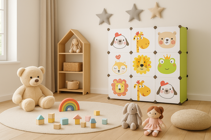 Модульна шафа-органайзер Leobert Kids для дитячих іграшок зелений 104730-1664 фото