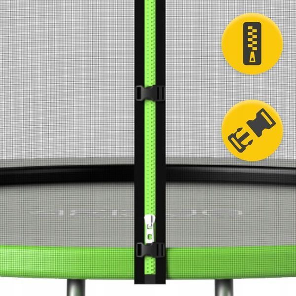 Батут із зовнішньою сіткою 4FIZJO Classic 8FT 252 см Black/Green (P-5907739314123) 154718-2692 фото