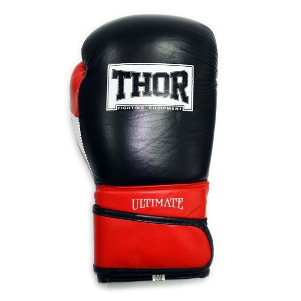 Рукавички боксерські THOR ULTIMATE 10oz / шкіра / біло-чорно-червоні 149496-1888 фото