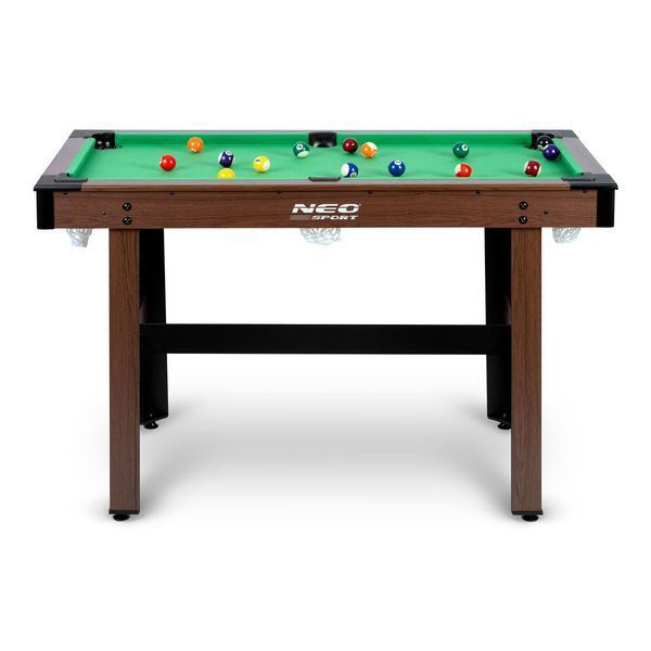 Більярдний стіл з аксесуарами Neo-Sport NS-807, 122 x 61 x 76 см - темно-коричневий 180700 фото