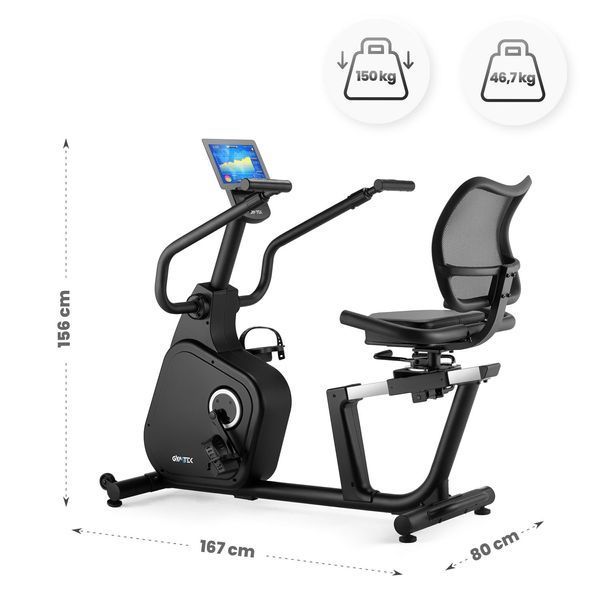 Горизонтальний велотренажер Gymtek XBR8000 електромагнітний 5905884426432 фото