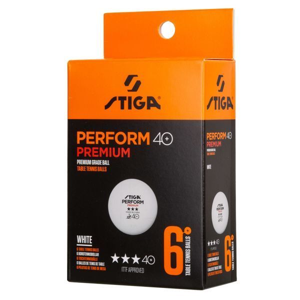 М'ячі для настільного тенісу STIGA Perform Premium ITTF три зірки (6 шт) 931949 фото