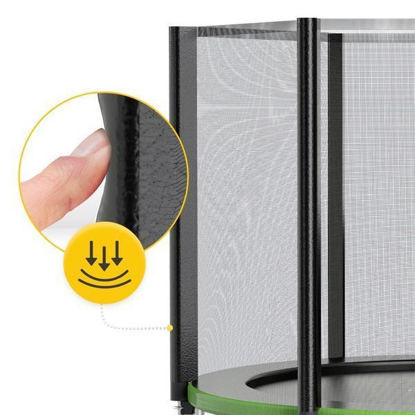 Батут із зовнішньою сіткою 4FIZJO Classic 8FT 252 см Black/Green (P-5907739314123) 154718-2692 фото