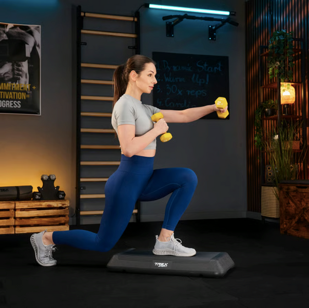 Степ платформа Trex Sport TX-038PAS до аеробіки 3-рівнева чорна 5902308235342 фото