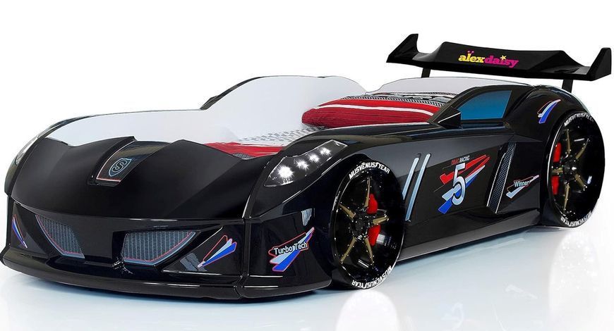 Дитяче ліжко машина, з підсвічуванням Jaguar Speedy boy, чорна Туреччина 101303-3056 фото