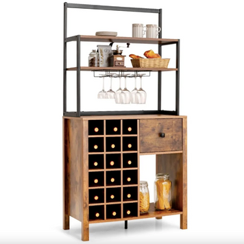 Стелаж винний Costway Vinoteca кухонна шафа в стилі Loft 5903332068003 фото