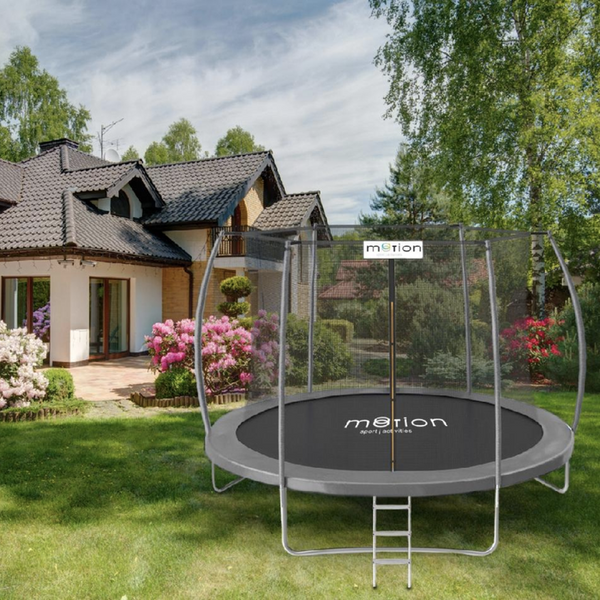 Батут Jumi Motion Sport Line Premium 10ft (305см) з внутрішньою сіткою сірий 102523-1664 фото