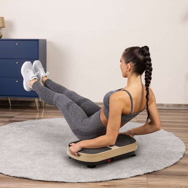Вібраційна платформа Gymtek XP300 золотистий &ndash; вібротренажер для дому та схуднення 5905884427156 фото