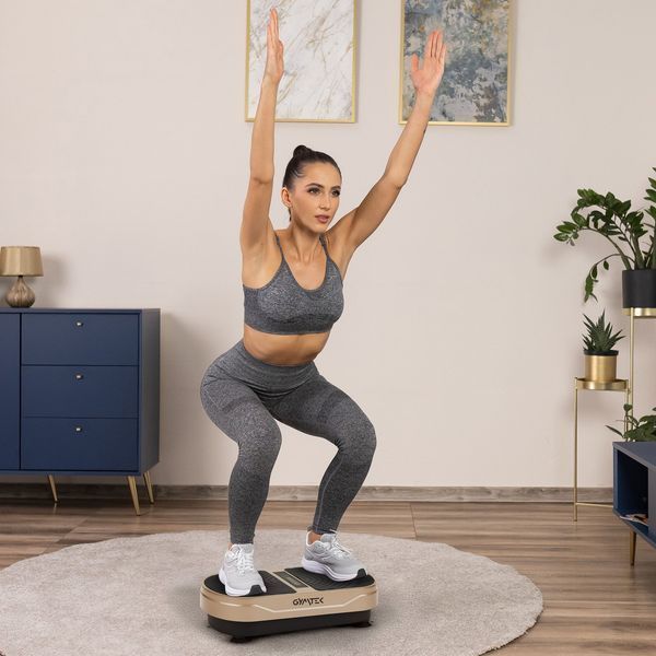 Вібраційна платформа Gymtek XP300 золотистий &ndash; вібротренажер для дому та схуднення 5905884427156 фото