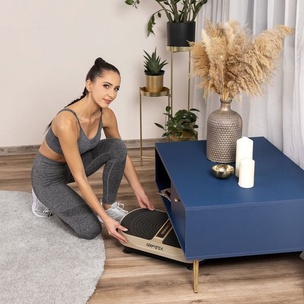 Вібраційна платформа Gymtek XP300 золотистий &ndash; вібротренажер для дому та схуднення 5905884427156 фото