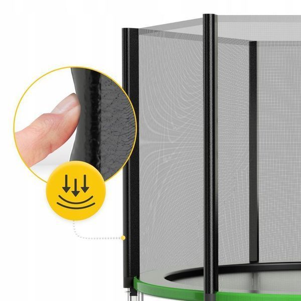 Батут із зовнішньою сіткою 4FIZJO Classic 10FT 312 см Black/Green (P-5907739314130) 154719-2692 фото