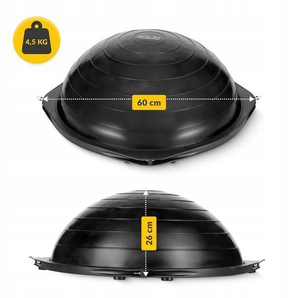 Балансувальна платформа 4FIZJO Bosu Ball 60 см Black (P-5905973402446) 146490-2692 фото