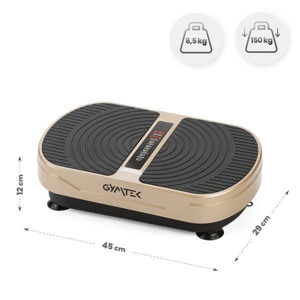 Вібраційна платформа Gymtek XP300 золотистий &ndash; вібротренажер для дому та схуднення 5905884427156 фото