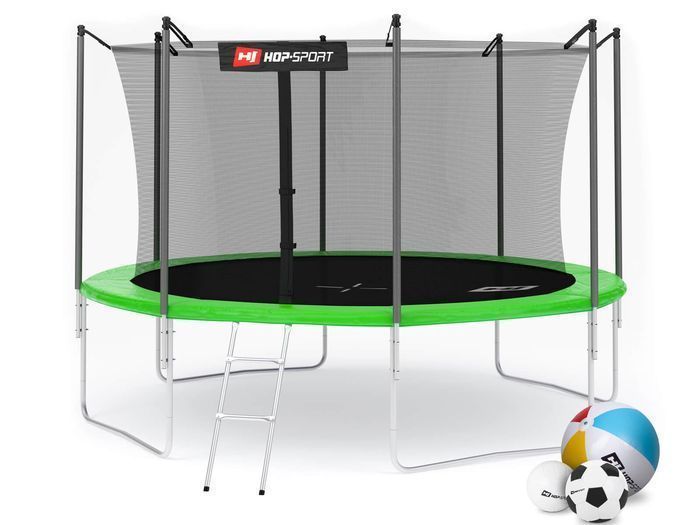 Батут Hop-Sport з внутрішньою сіткою 12ft (366cm) Зелений 2105-1664 фото